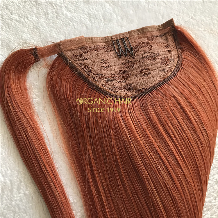 Human remy #350 color ponytail hair extensions on sale X146